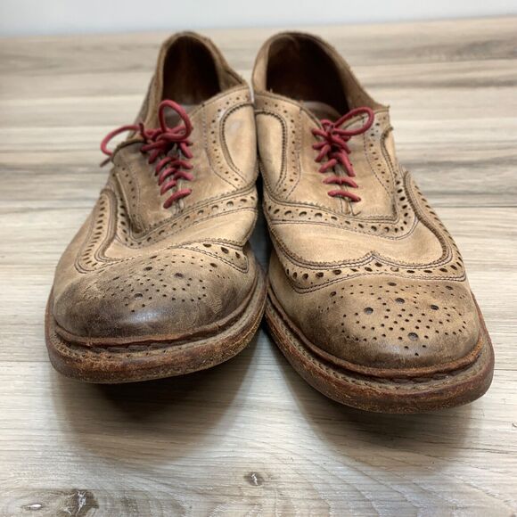 Allen Edmonds Neumok Men Sz 10D Brown Leather Brogue Wingtip Oxford Dress Shoes main image 10